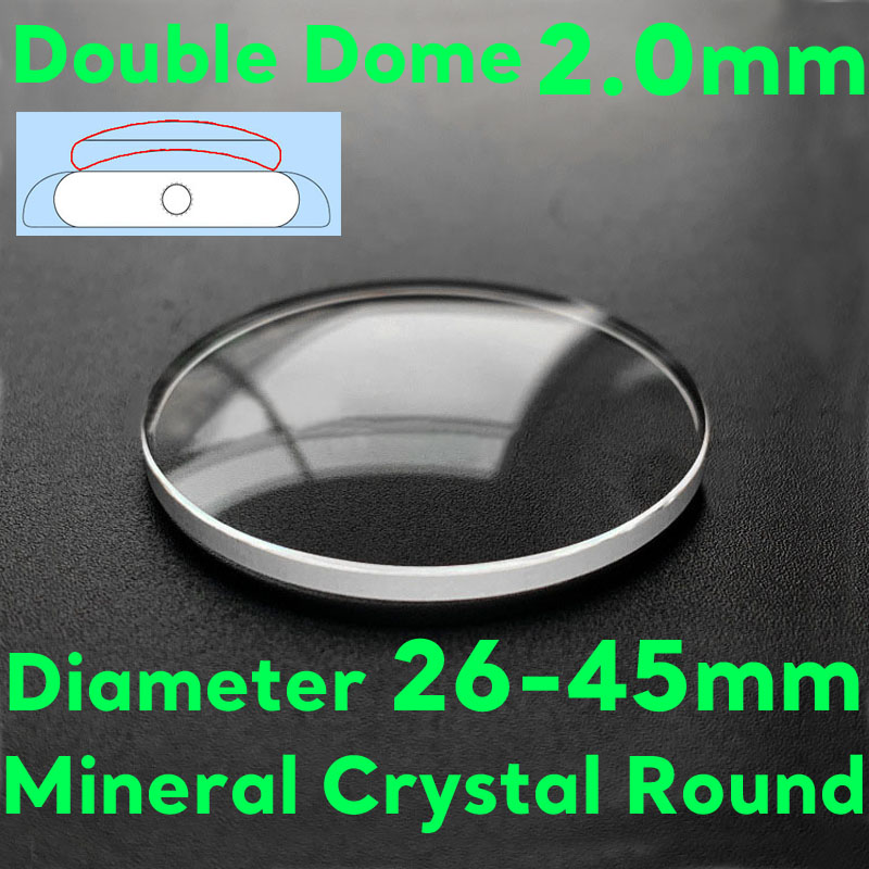 Watch Crystal Replacement - Cúpula dupla 2.0mm de espessura mineral