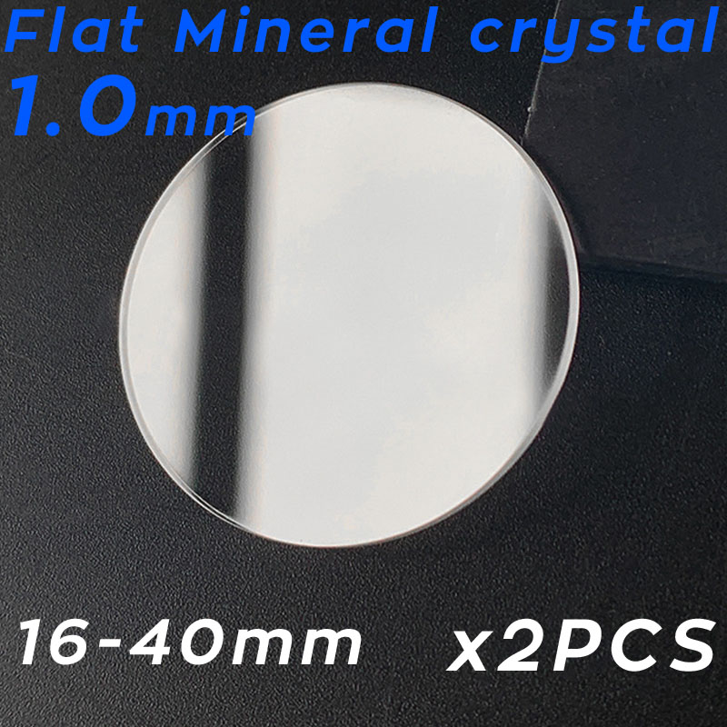 Watch Crystal Replacement - Novo 2 pçs espessura 1mm plana