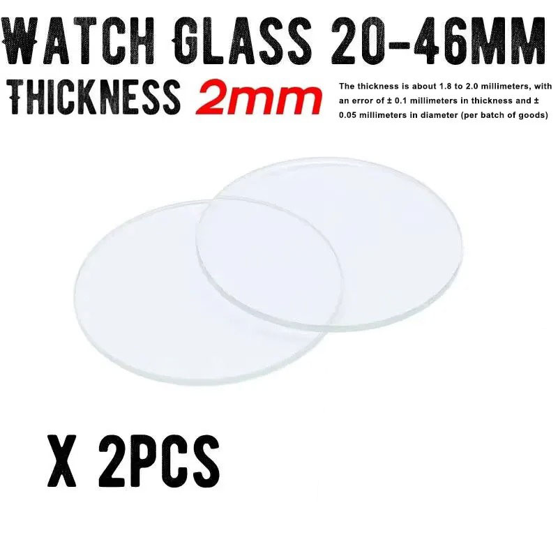 Watch Crystal Replacement - 【2PCS】Vidro redondo para relógio com espessura