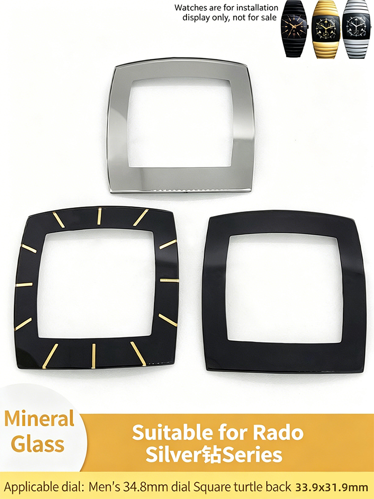 Watch Crystal Replacement - Cristal mineral quadrado abaulado para relógio,