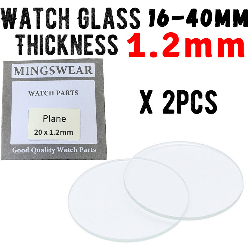 Watch Crystal Replacement - 2x espessura 1.2mm substituição relógio de