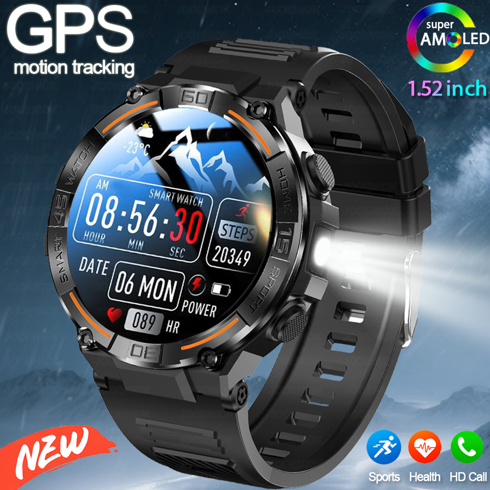 Smartwatch Watches For Men With Gps - Novo Smartwatch Militar Outdoor 2026 com