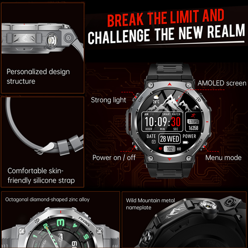2026 novo t-rex 3 ultra esport - Smartwatch Watches For Men With Gps avaliação e preço