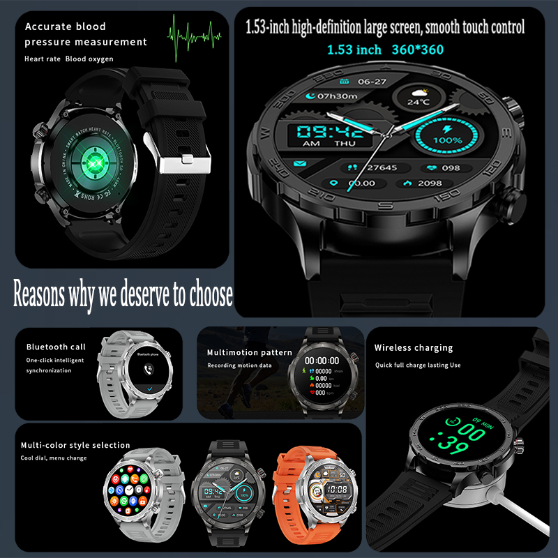 Novo Relógio Inteligente GPS p - Smartwatch Watches For Men With Gps avaliação e preço