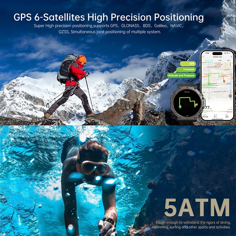 Novo Relógio Inteligente Milit - Smartwatch Watches For Men With Gps avaliação e preço