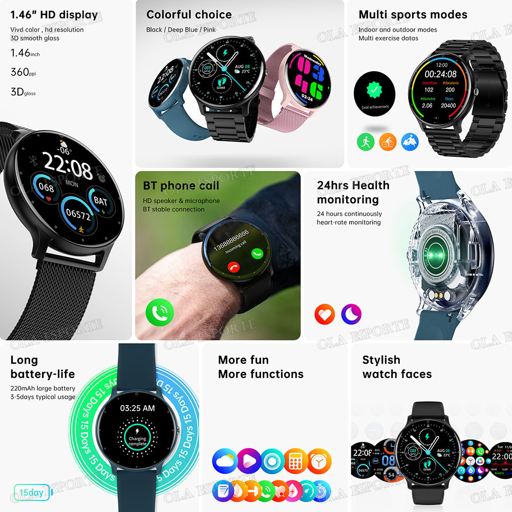 Relógio inteligente, chamada/m - Smartwatch Watches Wallpaper avaliação e preço