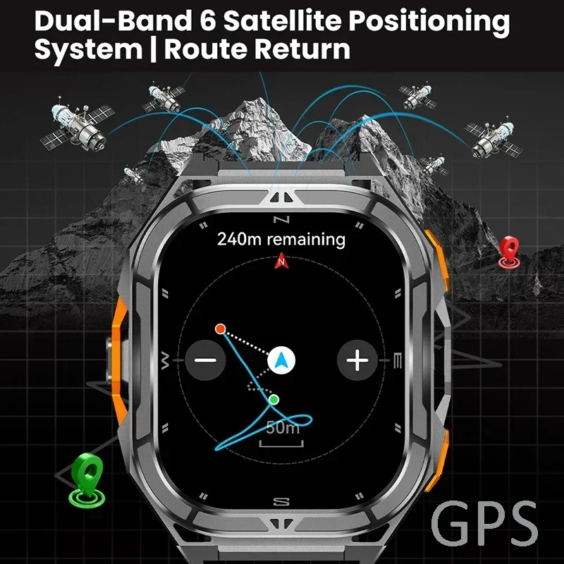 Smartwatch AMOLED de Luxo com  - Smartwatch Watches For Men With Gps avaliação e preço